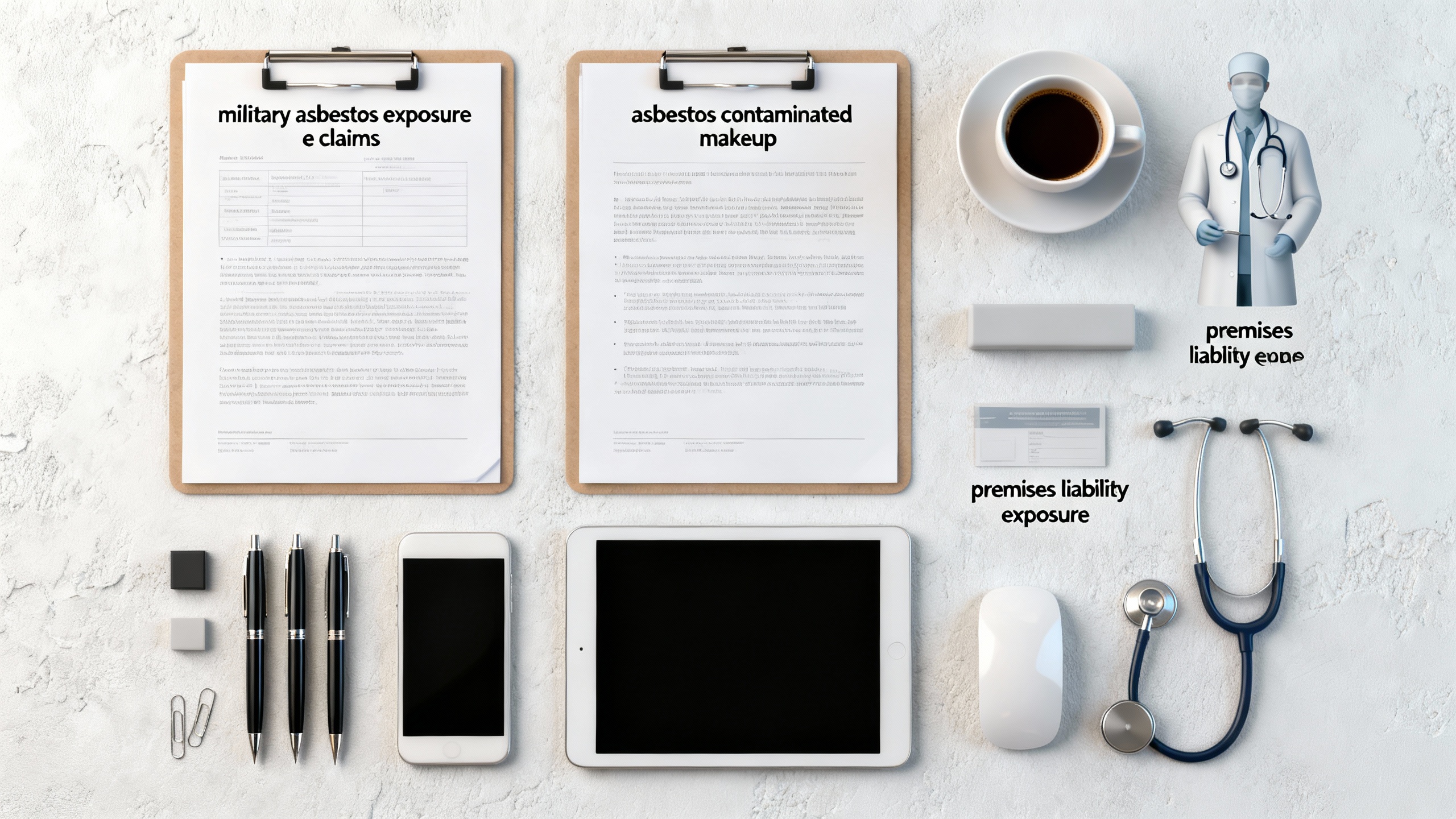 Asbestos-Contaminated Makeup, Mesothelioma Costs, Military Claims, Premises Liability & Lawsuit Timelines