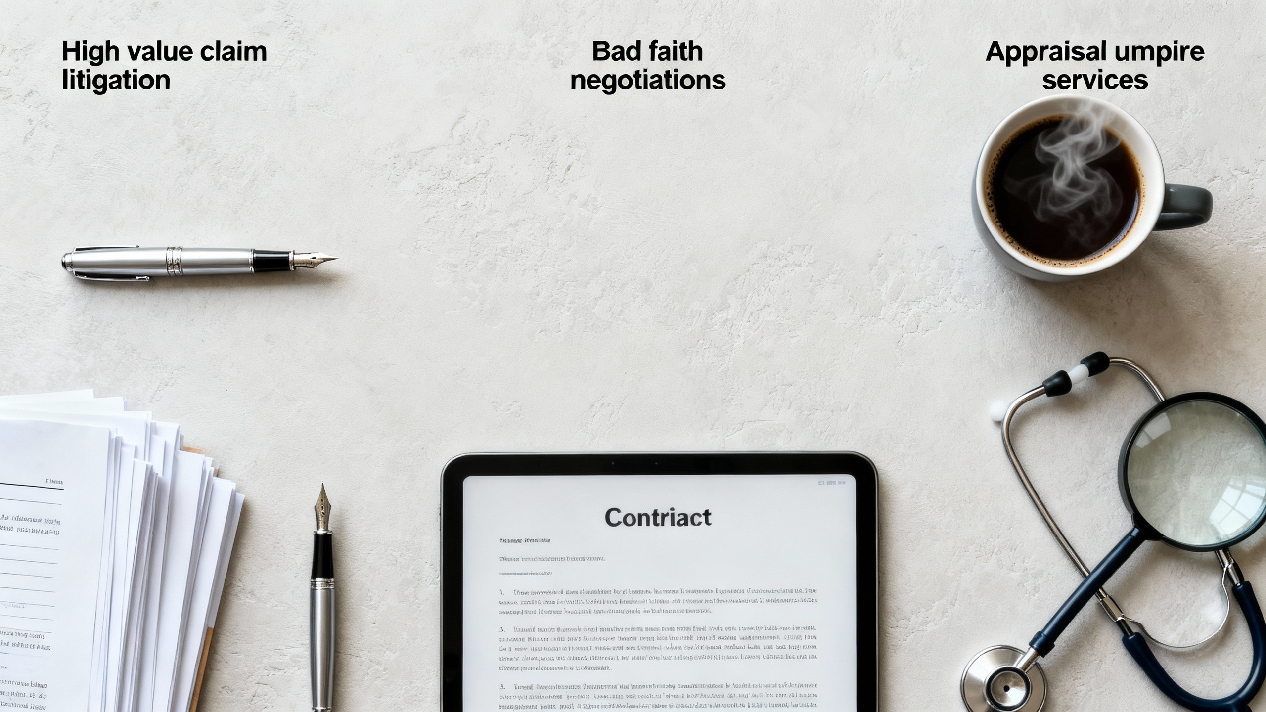 Appraisal Umpire, Bad – Faith Negotiations & More: Key Services in High – Value Insurance Claim Litigation