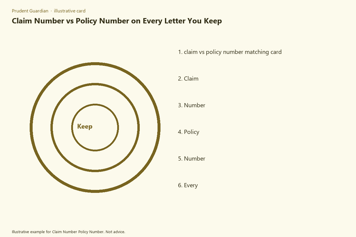 Diagram of claim vs policy number letters fields