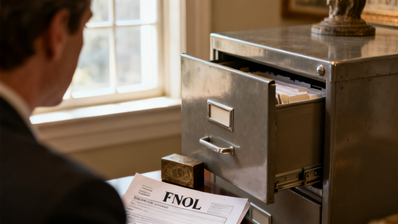 Crop of FNOL letter on sunroom wicker table
