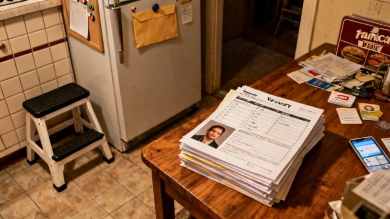 home-inventory photo stack on a kitchen island