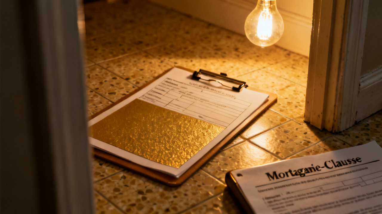 manila folder with mortgagee-clause page