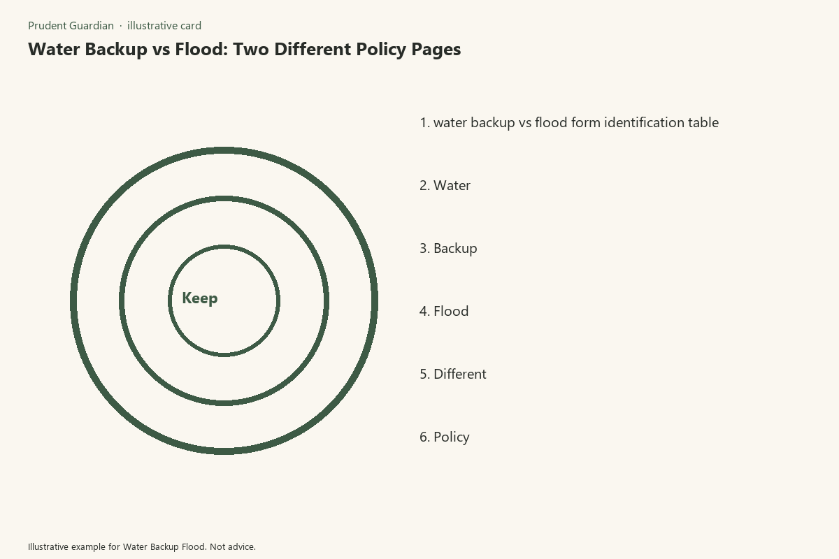 Diagram of water-backup vs flood pages fields