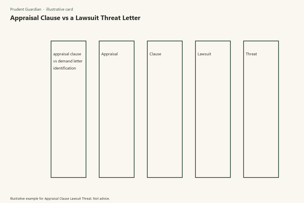Appraisal Clause Lawsuit Threat comparison card