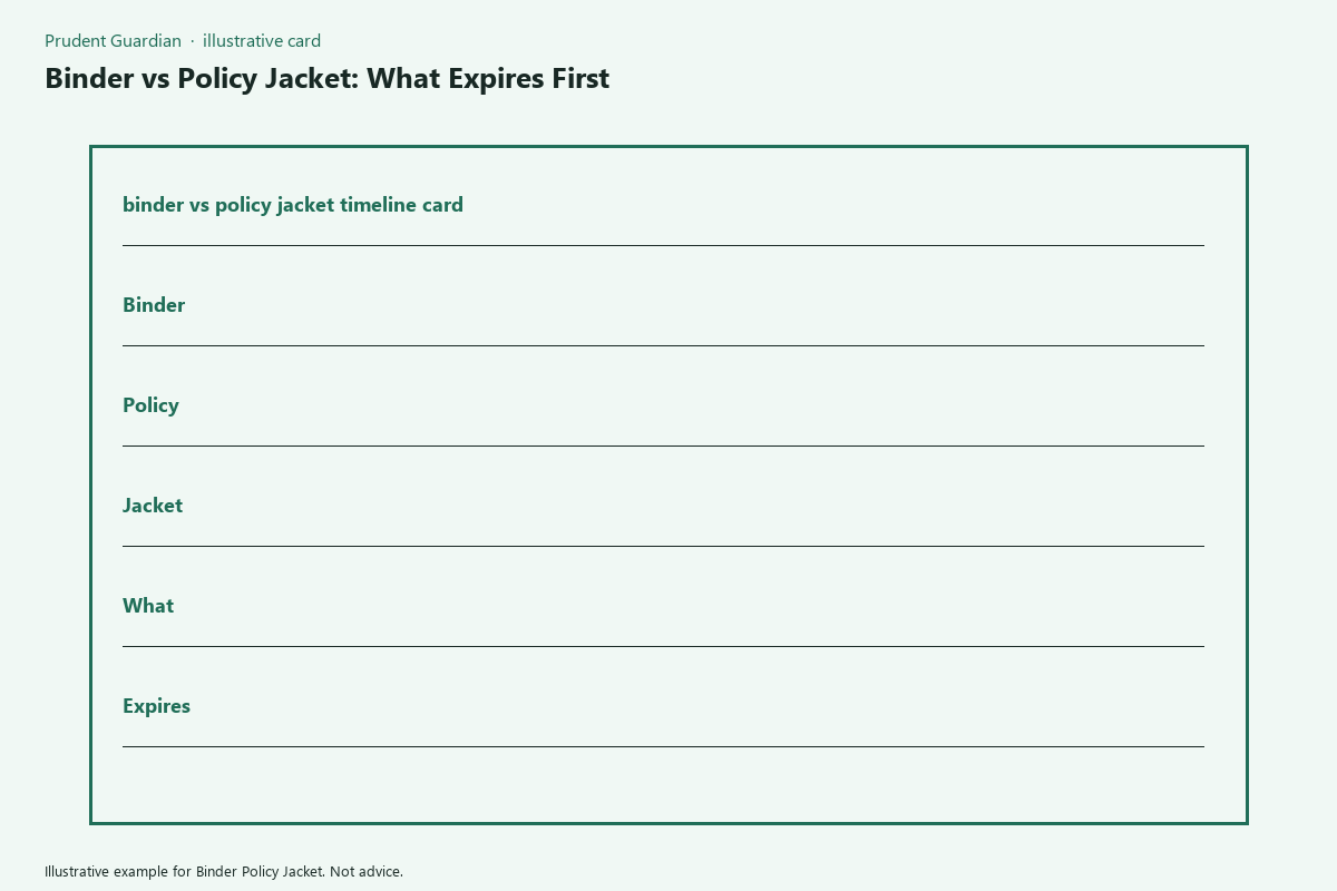 Binder Policy Jacket comparison card