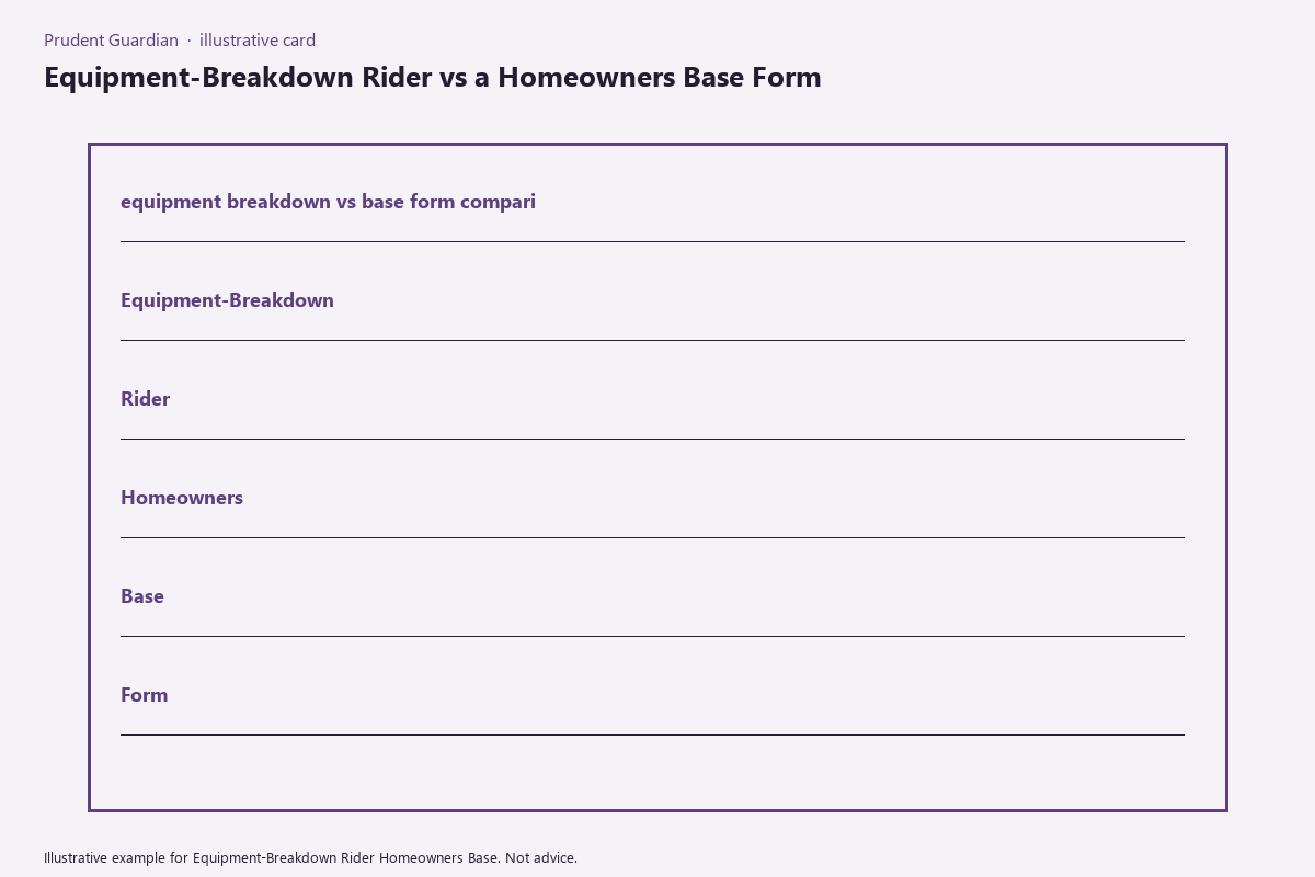 Diagram of equipment-breakdown rider fields