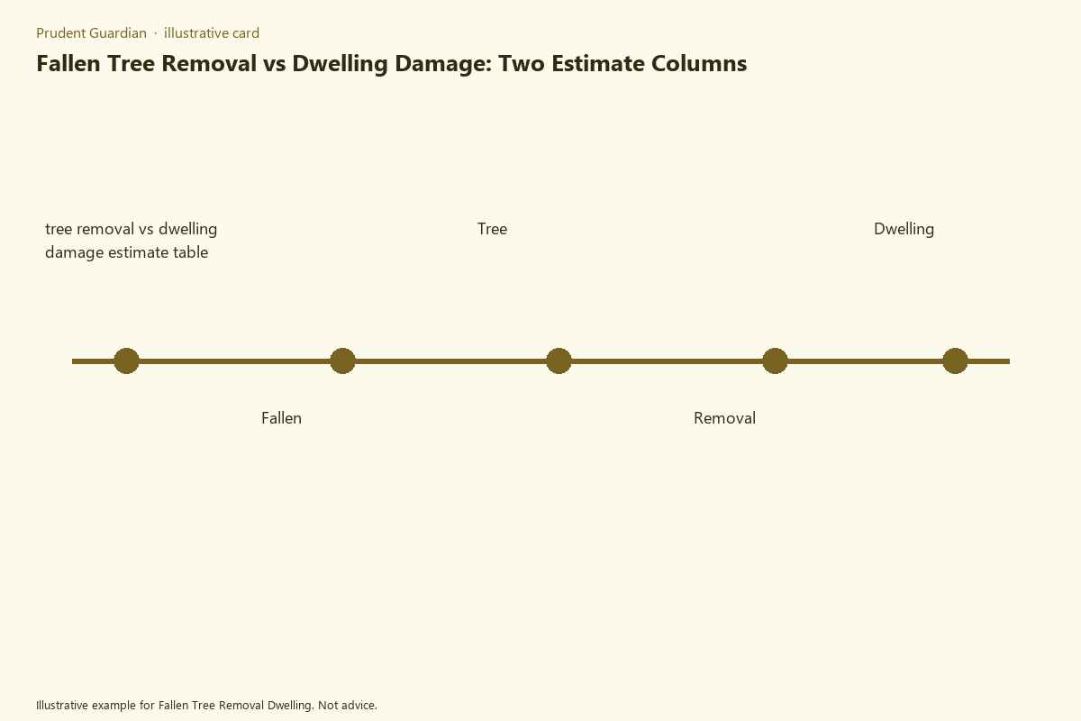 Fallen Tree Removal Dwelling comparison card