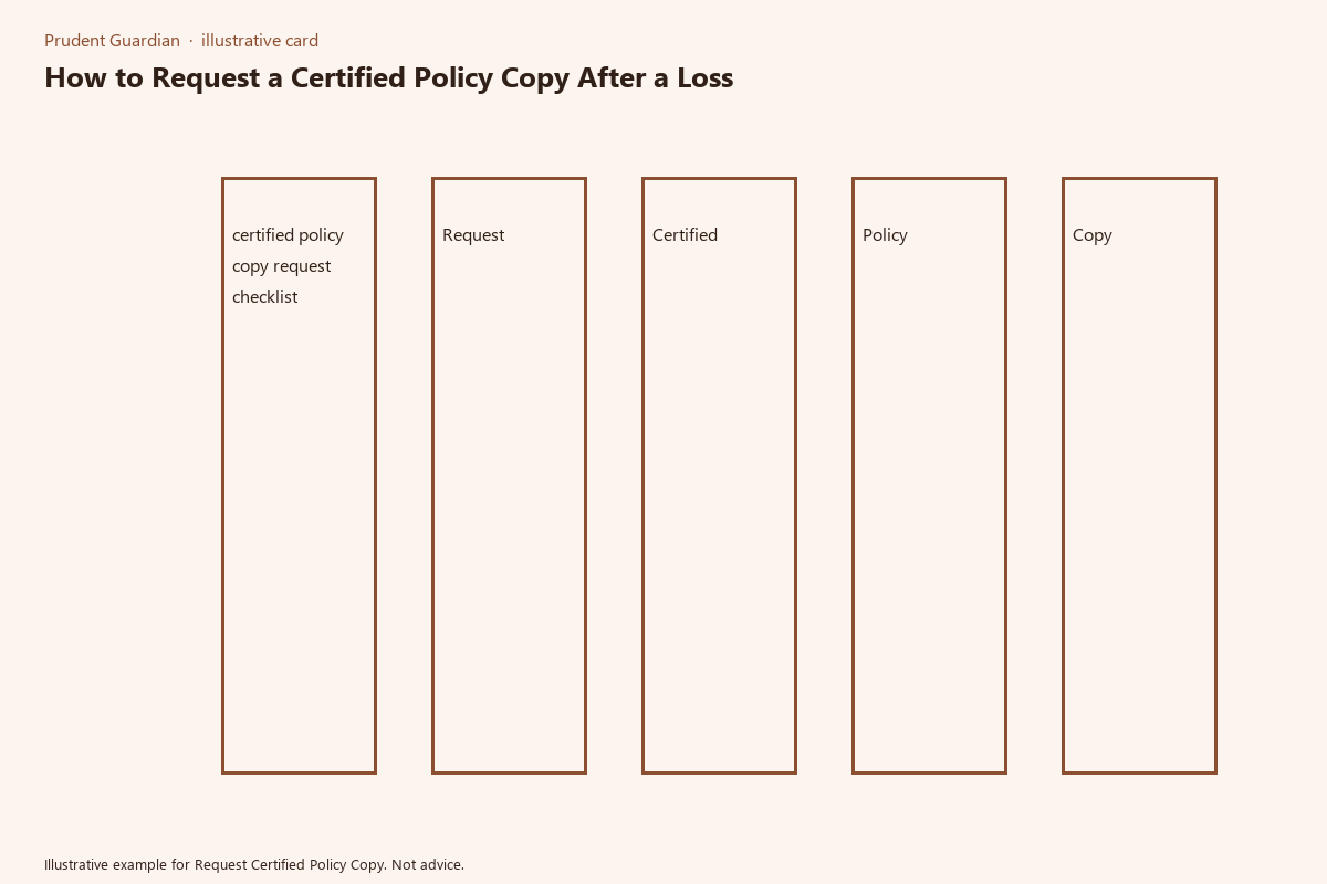 Illustrative field card for Request Certified Policy Copy