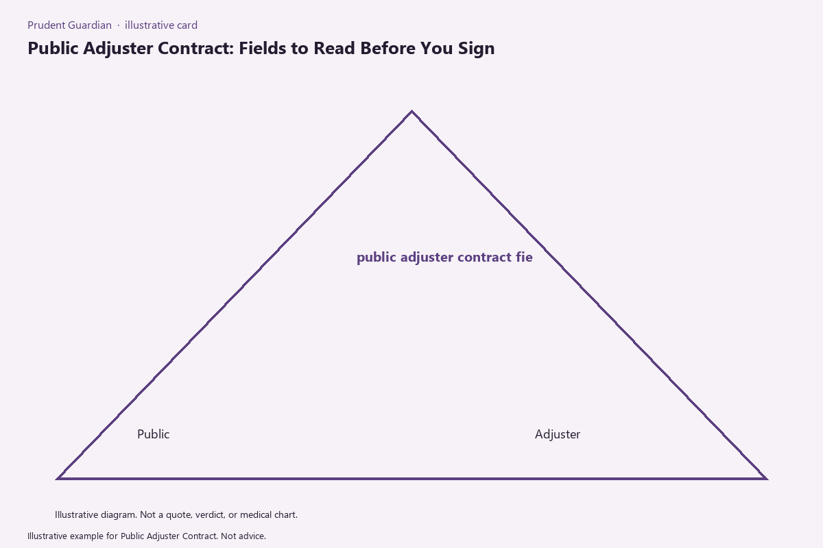 Illustrative field card for Public Adjuster Contract