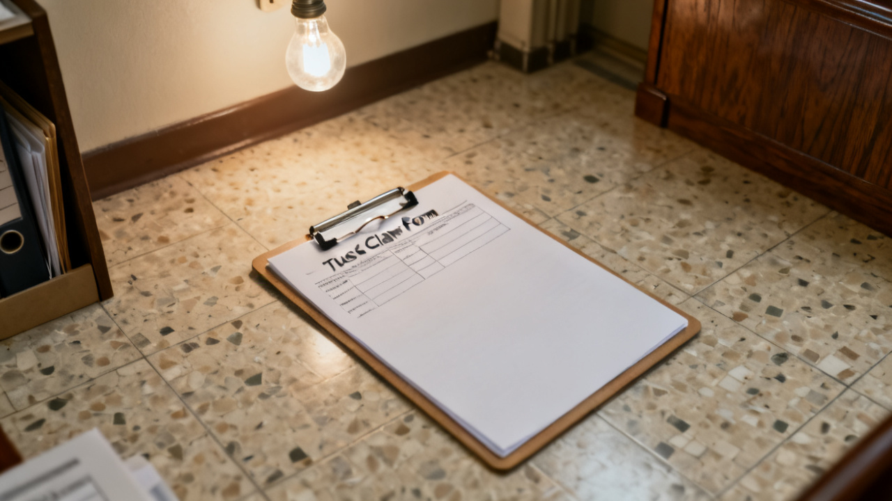 Still-life crop: trust claim form