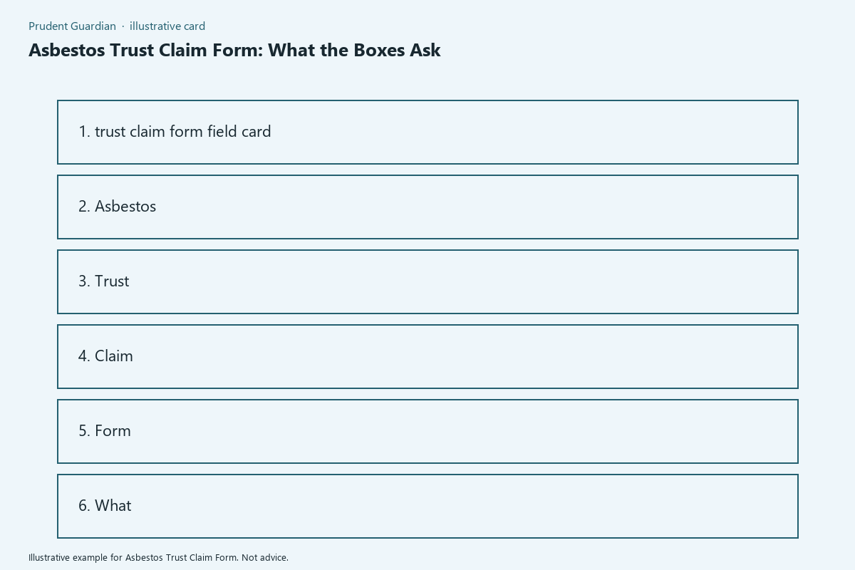 Asbestos Trust Claim Form comparison card