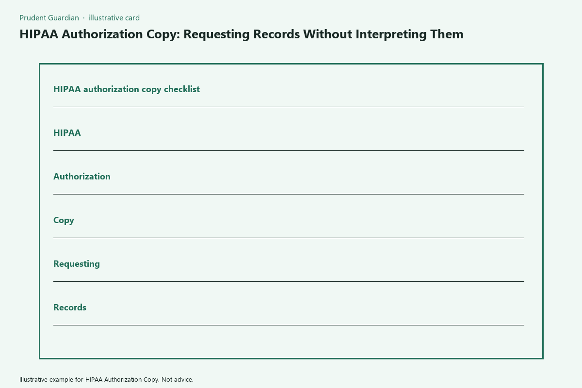 Diagram of HIPAA authorization copy fields