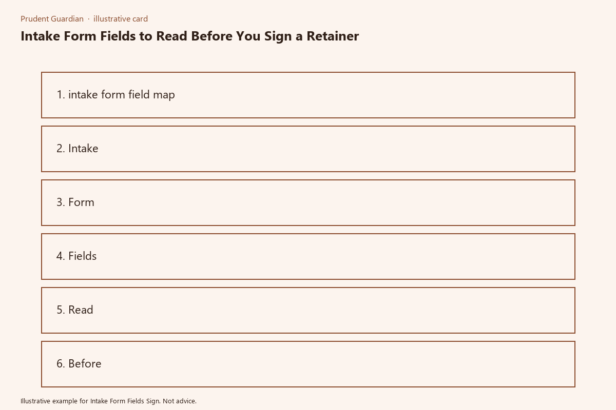 Diagram of intake form fields