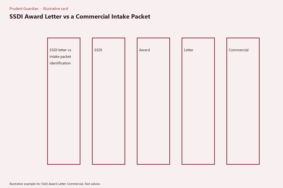 SSDI Award Letter Commercial comparison card