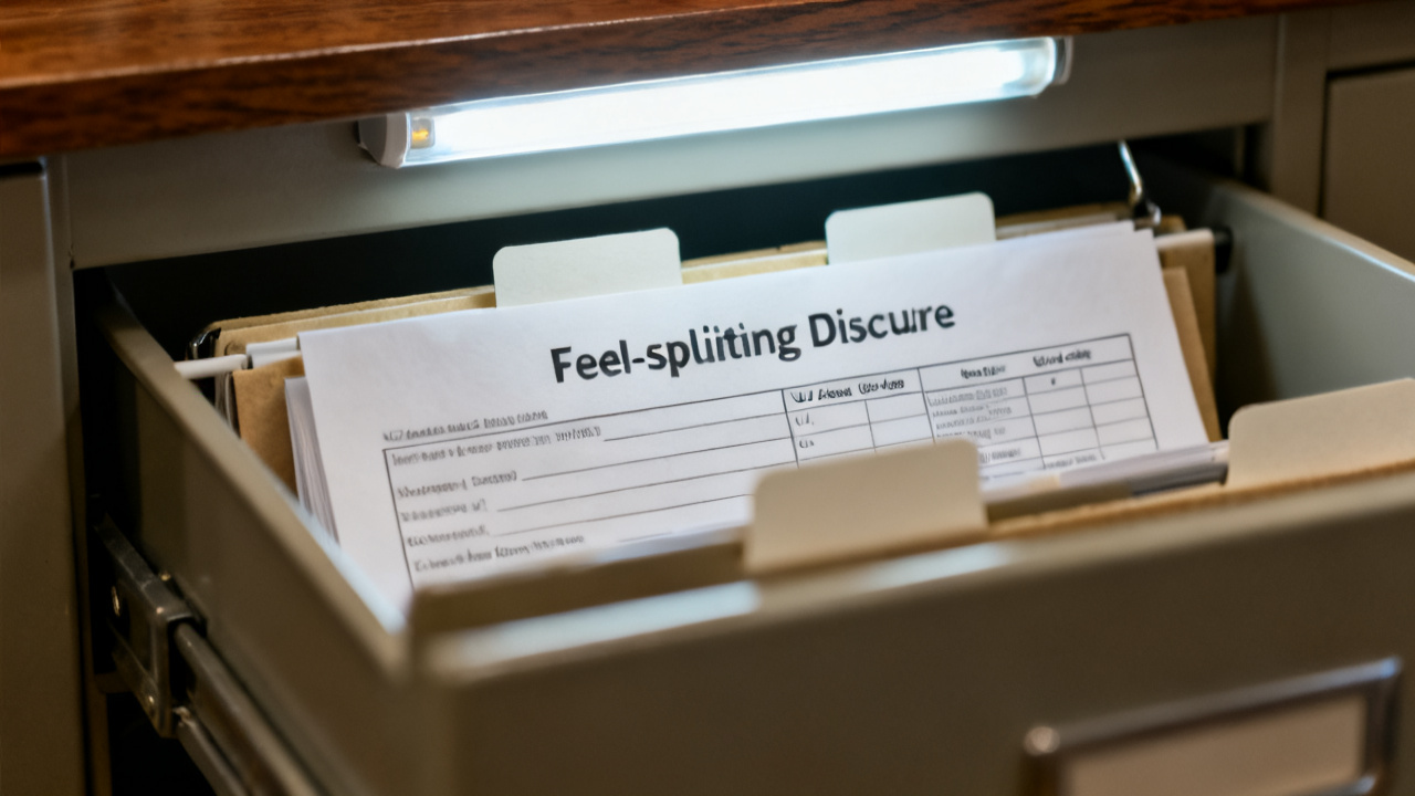 fee-splitting disclosure beside a certified-mail sleeve