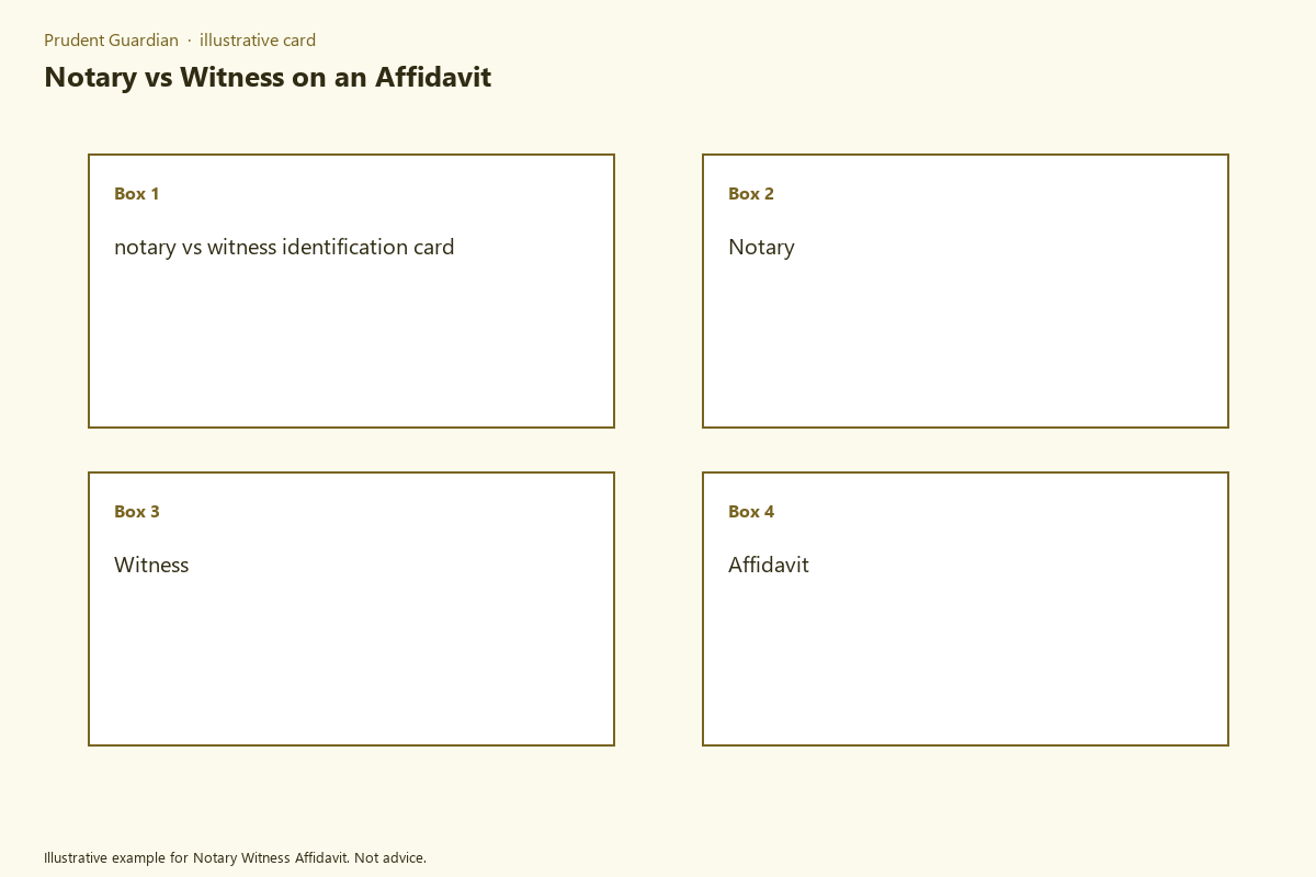 Illustrative field card for Notary Witness Affidavit