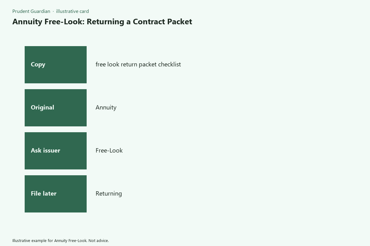 Diagram of annuity free-look packet fields