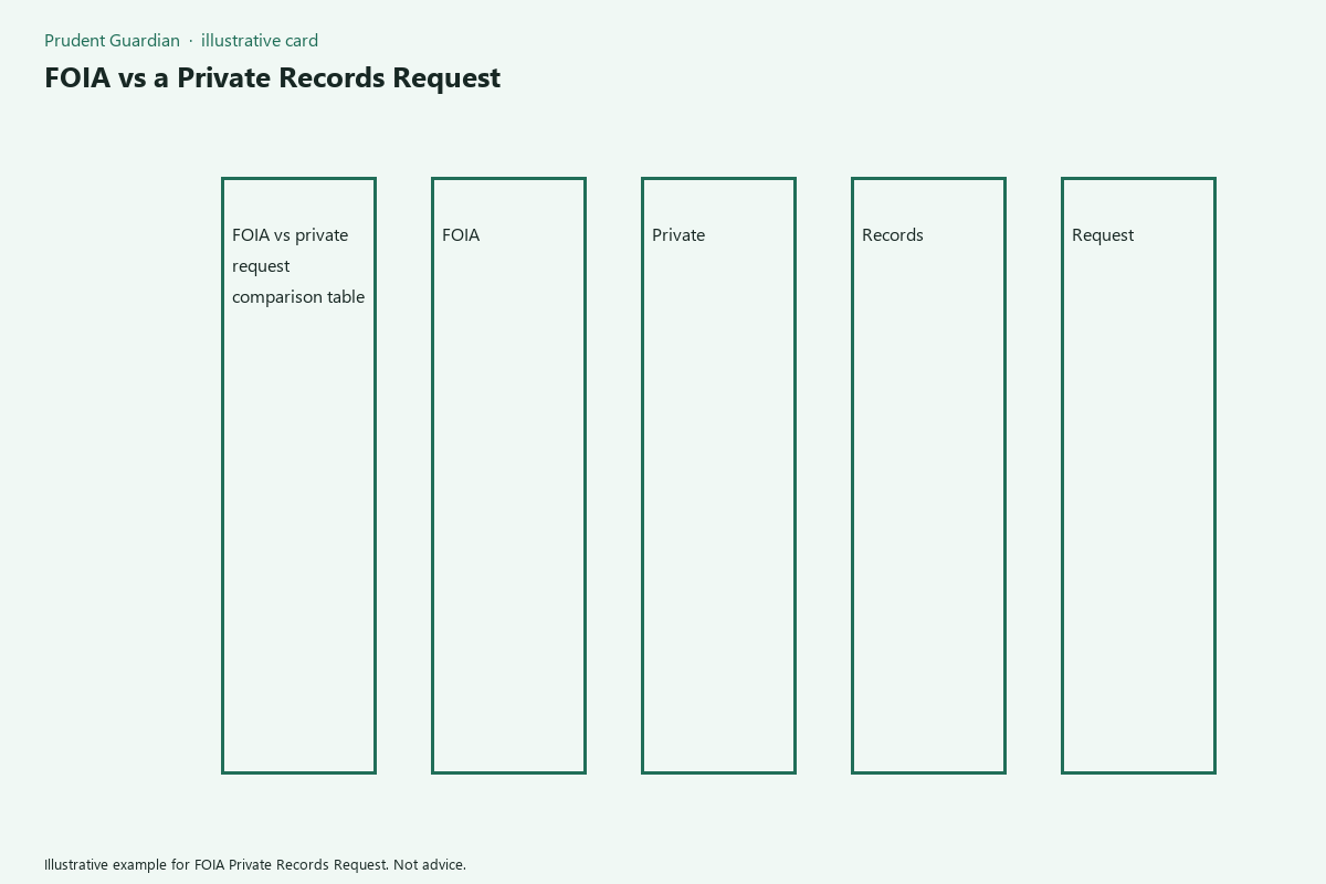 Diagram of FOIA vs private request fields