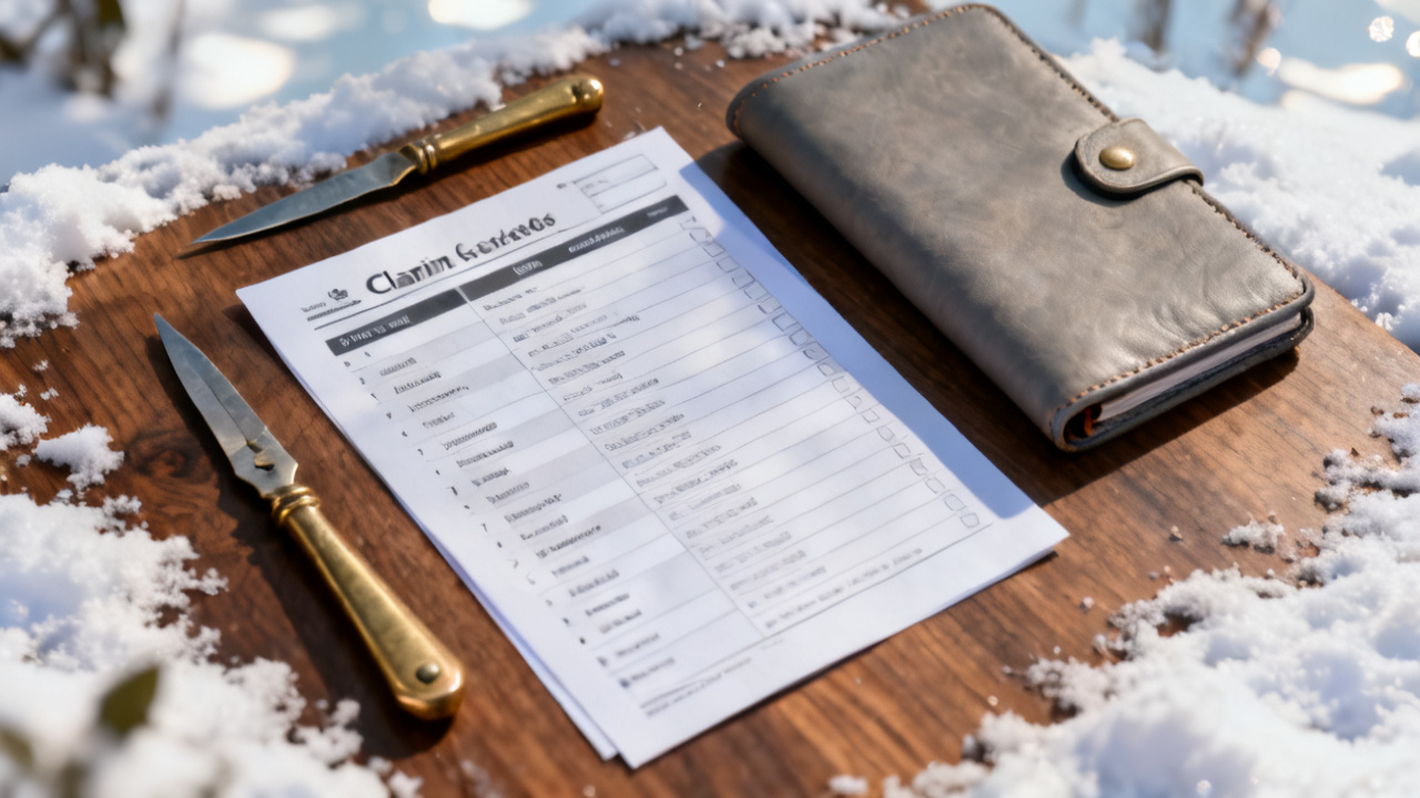 banker's box with itemized expense list