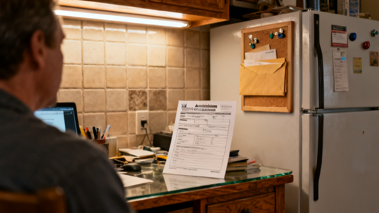 Household dining table with annuitization election form