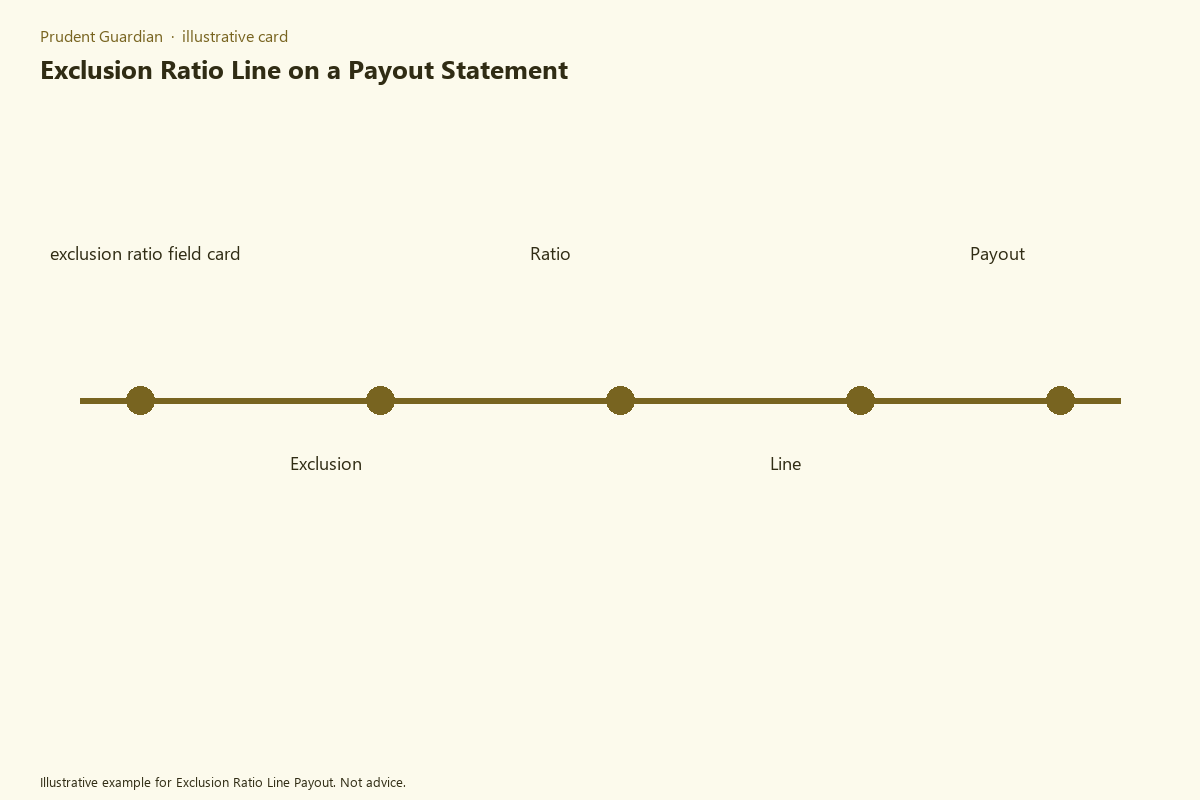 Exclusion Ratio Line Payout comparison card