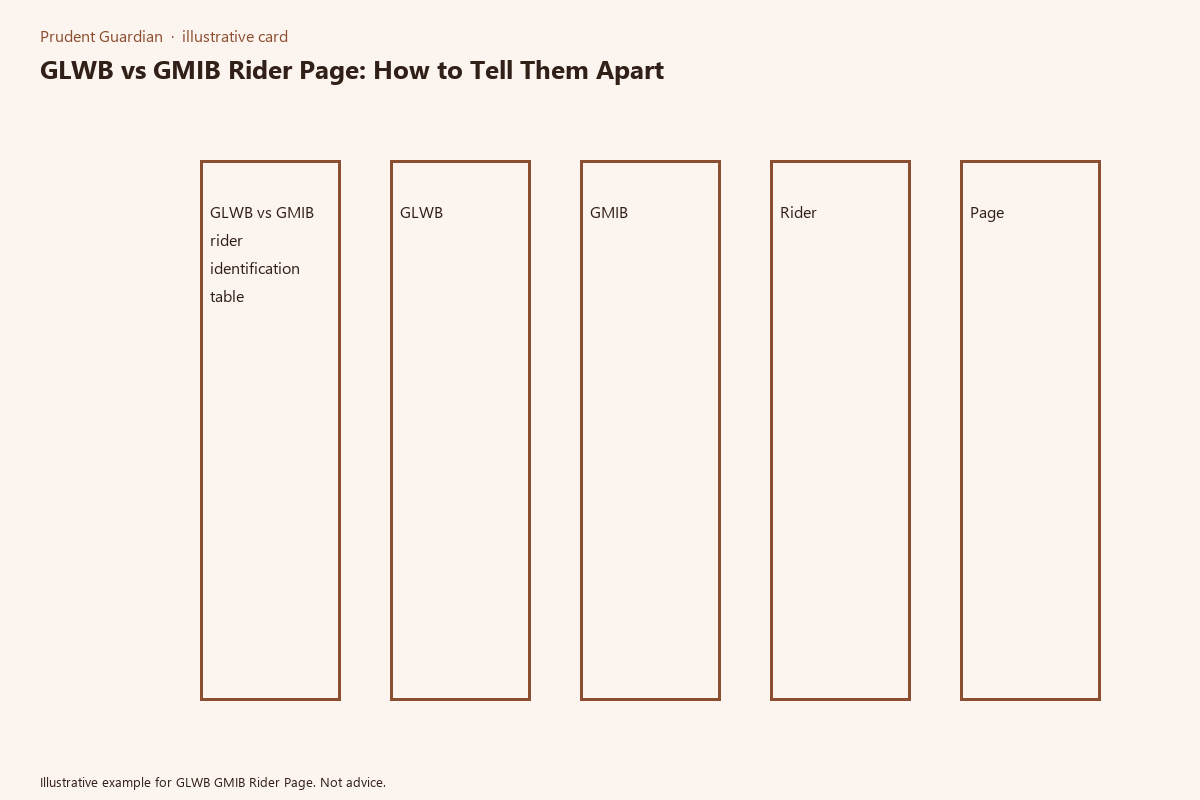 Illustrative field card for GLWB GMIB Rider Page