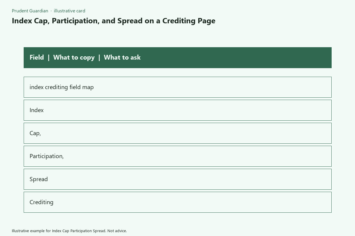 Index Cap Participation Spread comparison card