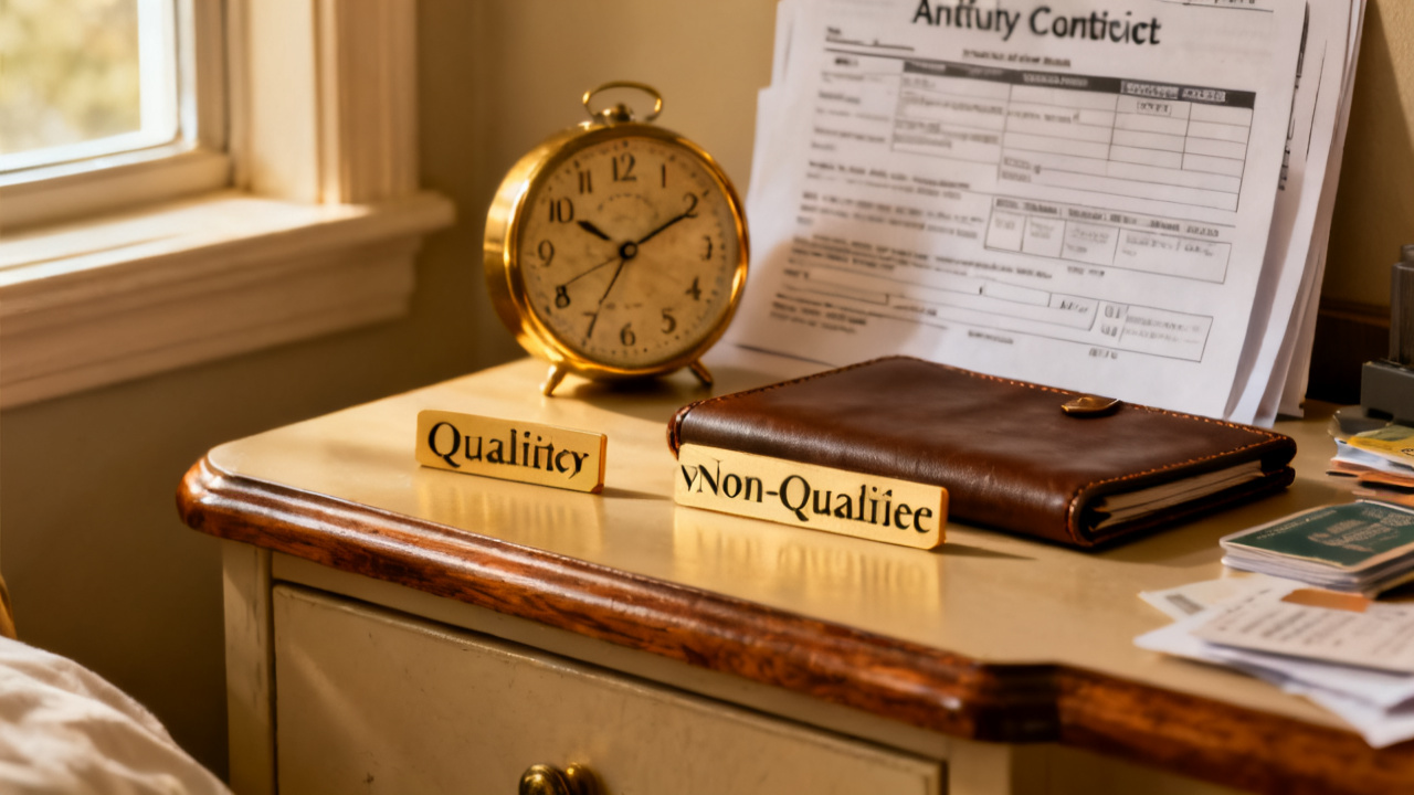 hotel luggage-rack desk setup for Qualified Non-Qualified Annuity