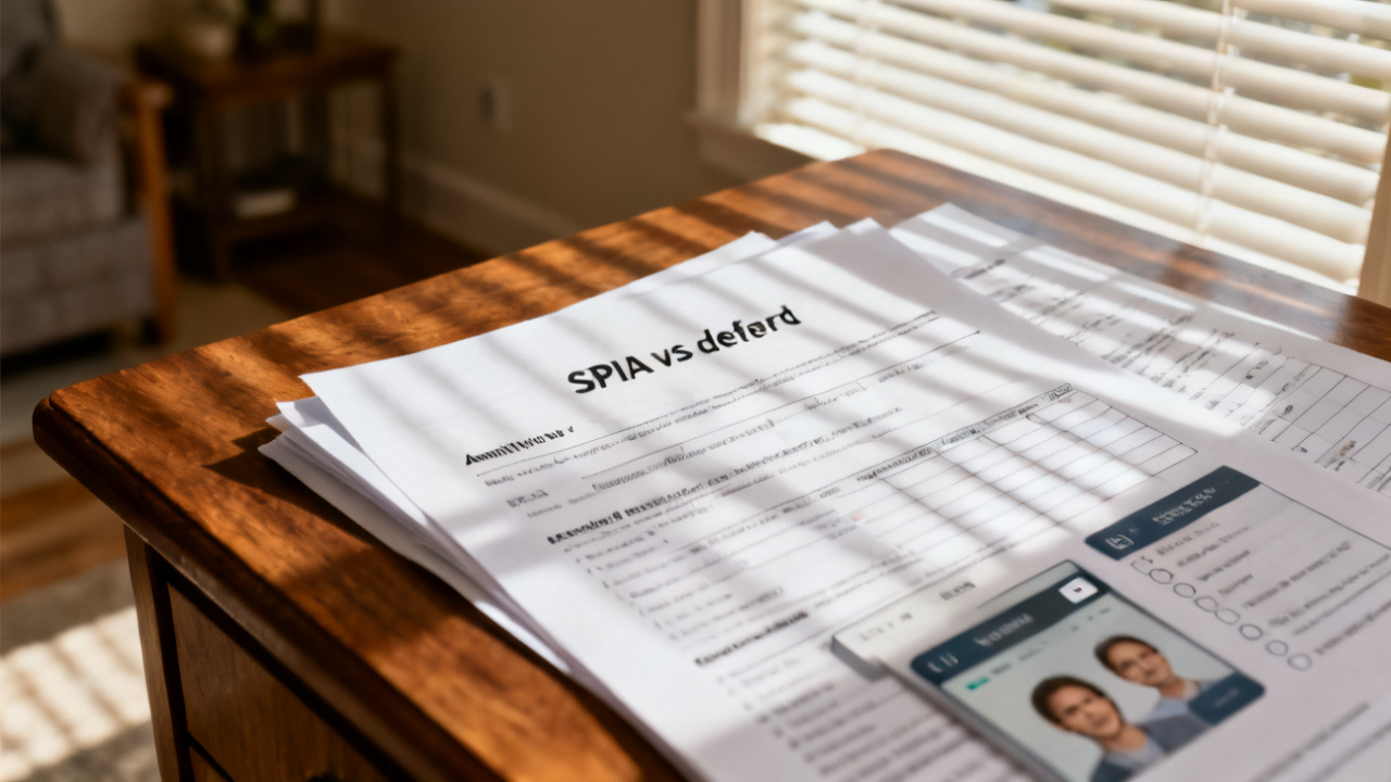Detail of SPIA vs deferred pages for SPIA Quote Deferred Contract