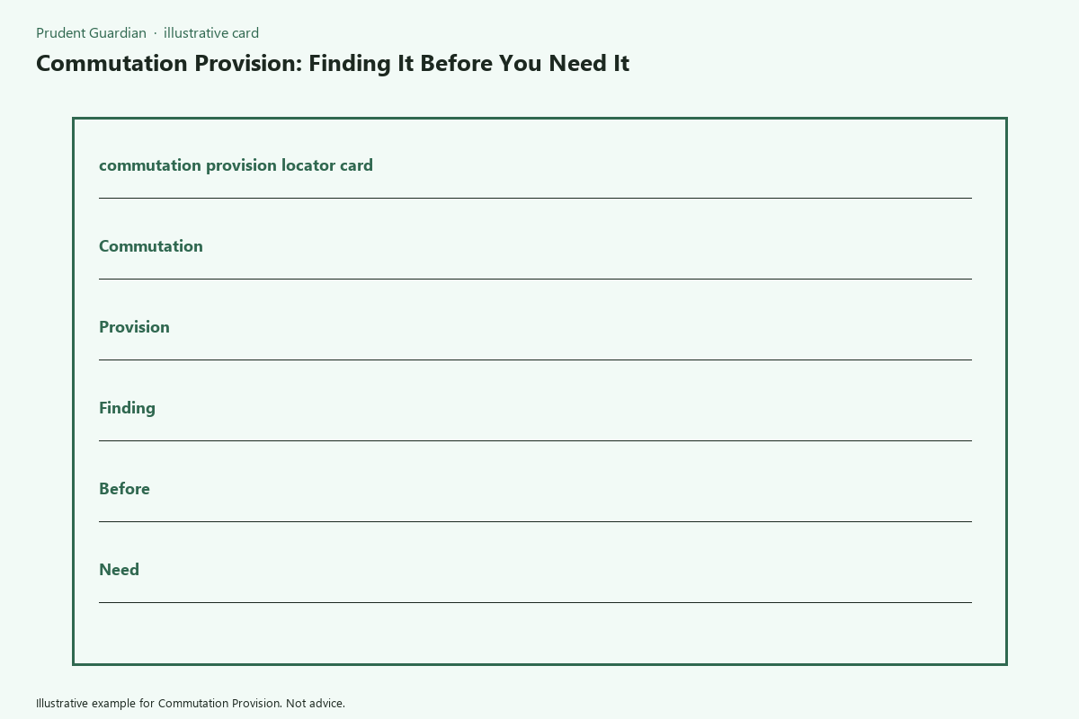 Commutation Provision comparison card
