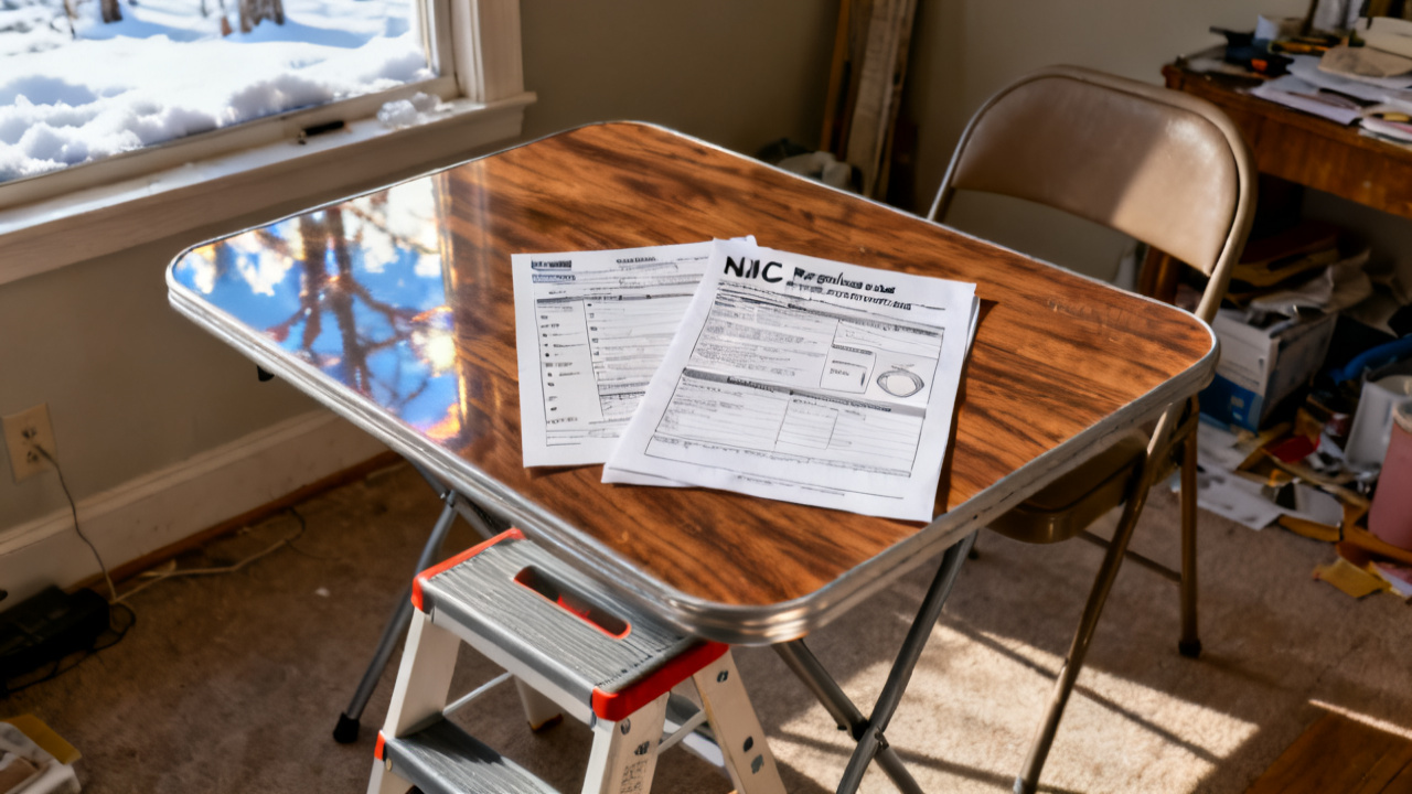 Quiet refrigerator-side magnet board for NAIC replacement form
