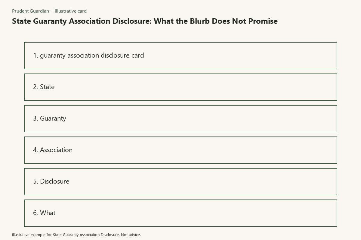 State Guaranty Association Disclosure comparison card