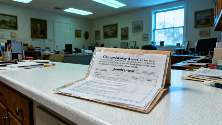 State Guaranty Association Disclosure scene at a library carrel