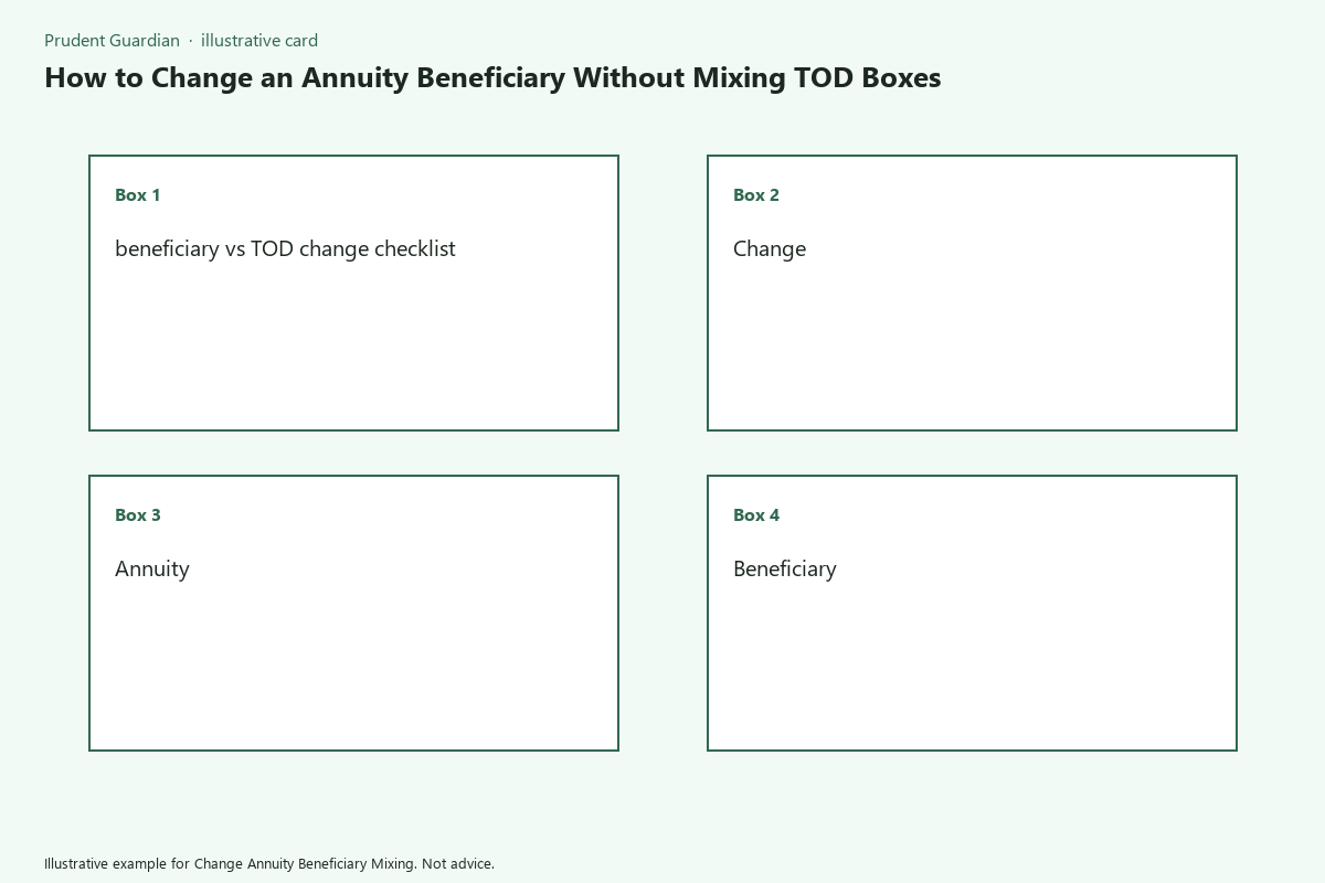 Diagram of annuity beneficiary change form fields