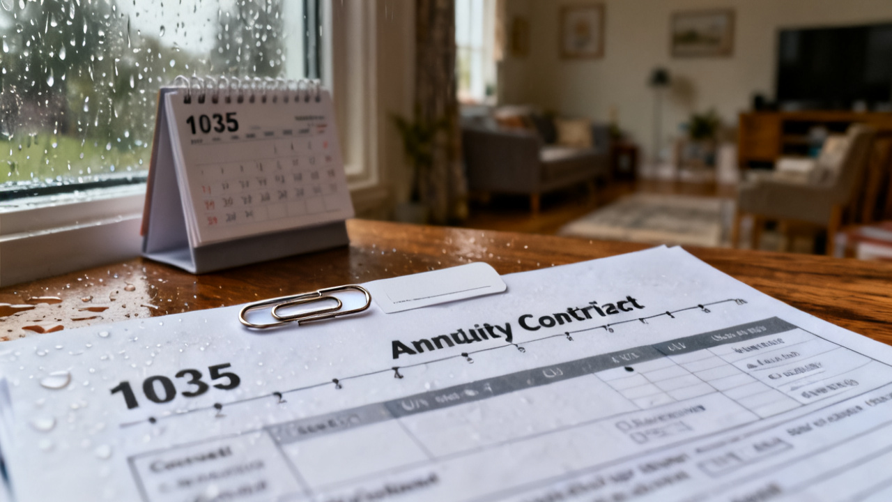 annuity sleeve with 1035 timeline calendar