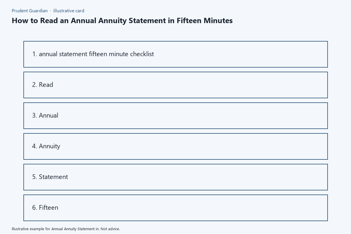 Illustrative field card for Annual Annuity Statement in