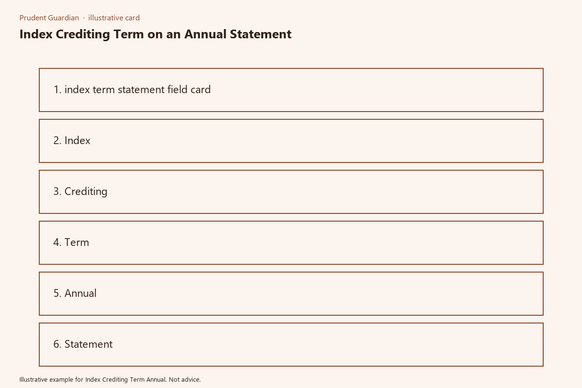 Diagram of index crediting term page fields