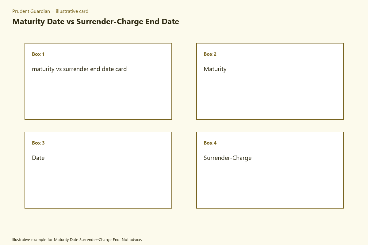 Maturity Date Surrender-Charge End comparison card